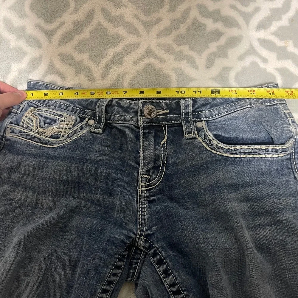Vigoss Heritage Fit Denim Jeans New York Boot Cut Rhinestone Embellished‎